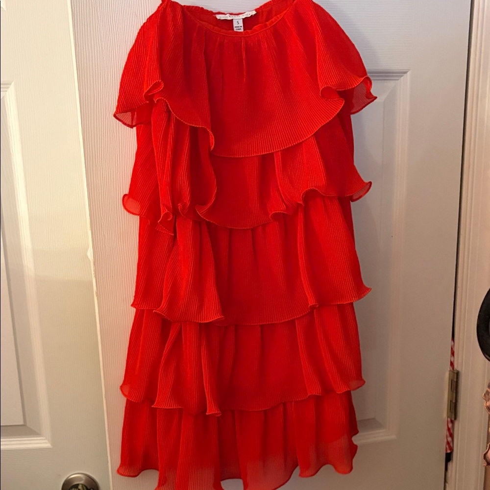 Sincerely Jules Red Ruffled Mini Dress - Picture 4 of 5